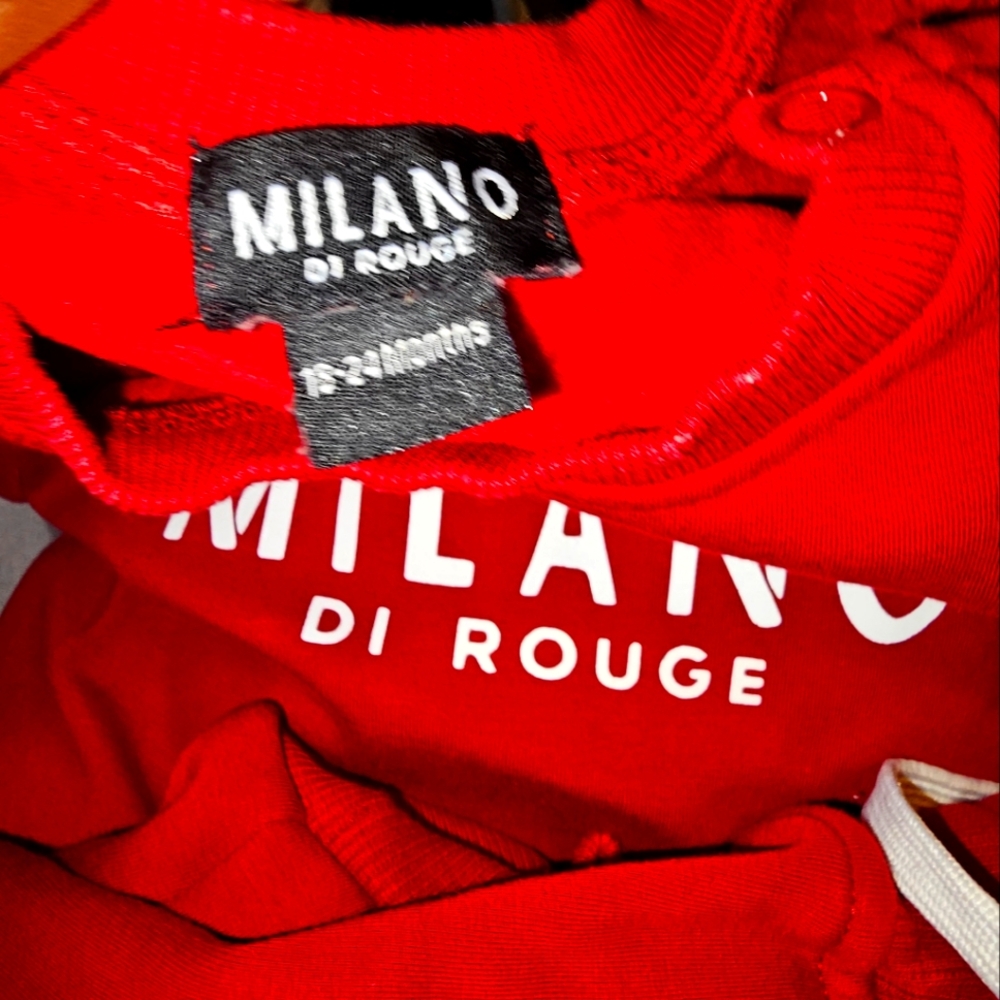 Milano Kids Matching Set in Red